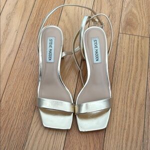 Steve Madden Gold Strappy Heels